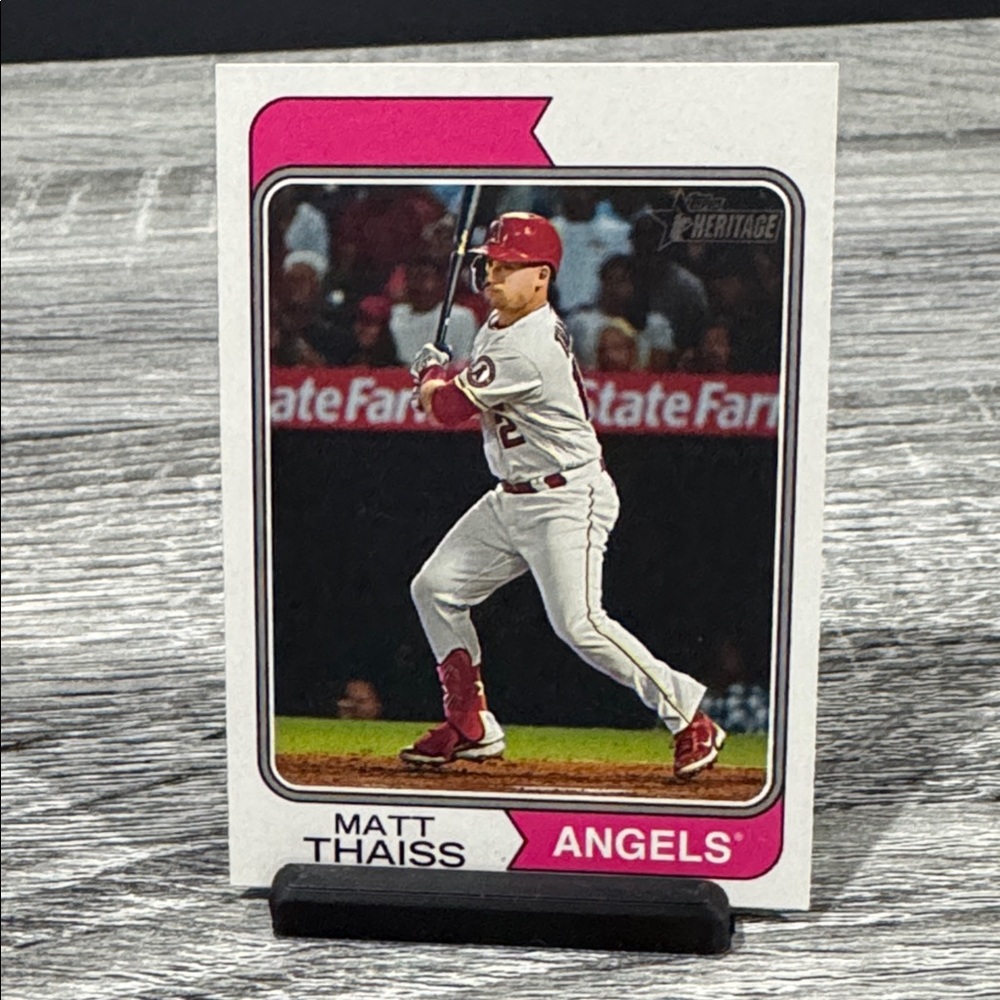 MLB | Topps Heritage #431: Los Angeles Angels: Matt Thaiss (2023) - Card